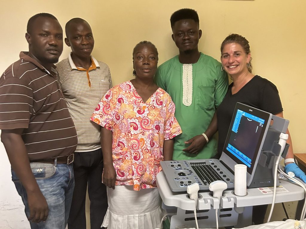 Lisa Christianson with Liberia partners 2025 ultrasound